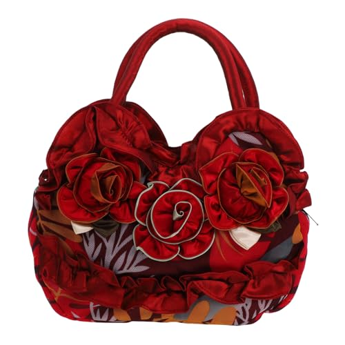 GLSTOY Mutter Shopper Tasche mit Reißverschluss Leichte Canvas Tote Bag für Damen Praktische Handtasche mit Pe gepolstertem Boden für Alltag Einkaufen Spaziergänge Vielseitige Casual von GLSTOY