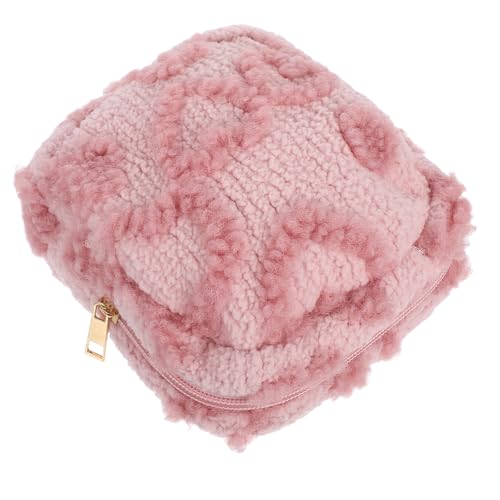 GLSTOY Niedliche Münztasche: Flauschige Schminktasche mit Herz-Design – Niedlicher Kosmetik-Organizer für die Reise – Mini-Münztasche für Teenager und Mädchen von GLSTOY