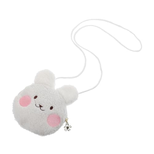 GLSTOY Plüschtier Umhängetasche Für Mädchen Süße Geldbörse Mit Cartoon-Kaninchen Design Flauschig Für Münzen Und Utensilien von GLSTOY