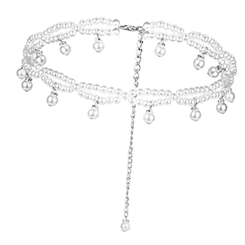 GLSTOY Perlen Taillenkette Damen Elastisch Handgefertigt Wassertröpfchen Anhänger Kunststoff Waist Chain für Kleider Jeans Blusen Party für Frauen Mädchen von GLSTOY