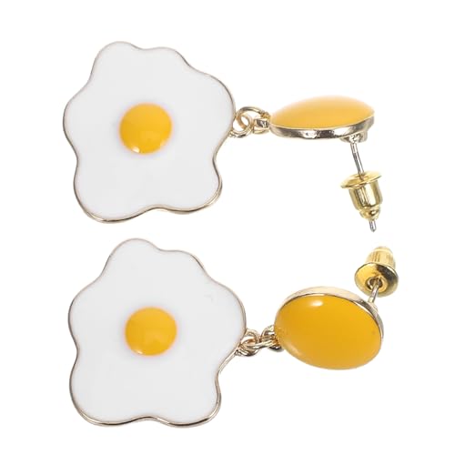 GLSTOY Poached Egg Ohrstecker Damen Leicht und Komfortabel Kreatives Spiegelei Design Ohraccessoires für Mädchen Schmuck für Alltag Party und von GLSTOY