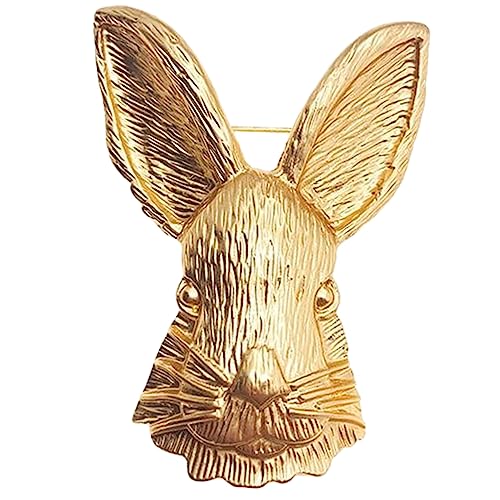 GLSTOY Retro Kaninchen Brosche Damen Anstecknadel Tiermotiv Accessoire für Kleidung Schal Hüte Niedliche Metalllegierung Langlebig Modisch und Vielseitig Einsetzbar von GLSTOY