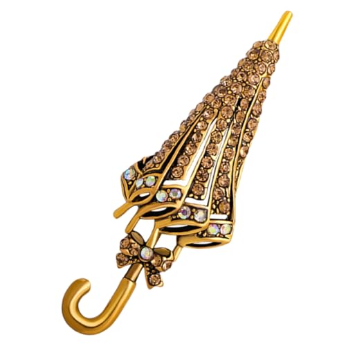 GLSTOY Rhinestone Regenschirm Brosche Anstecknadel Damen Kleidung Dekor Schmuck für Anzug und Schal Modische Legierung Pin Langlebig und Farbintensiv Elegantes Accessoire für Vielseitige von GLSTOY