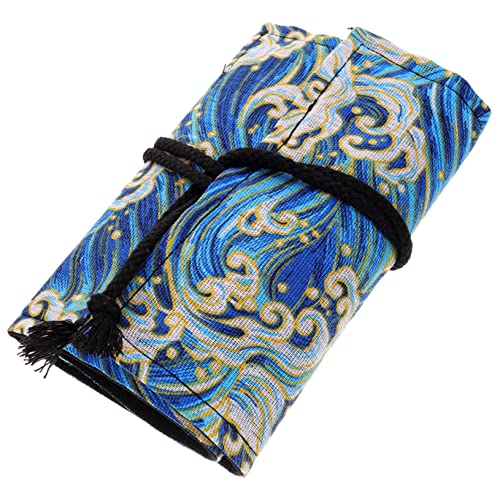 GLSTOY Stifterolle Aus Baumwoll-leinen Für Bleistifte Und Buntstifte Roll-up-etui Mit Großer Kapazität Aufbewahrungstasche Zum Ordnen Und Tragen Schützt Stifte Vor Kratzern von GLSTOY
