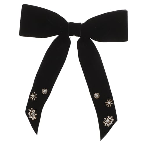 GLSTOY Vintage-kristall-schleifenbrosche Fliege Für Damen Samtfliege Brustnadel Vorgebundener Kragen Krawatte Weihnachts-schneeflocken-anstecknadel Formelles Kleid-accessoire von GLSTOY