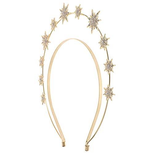 GLSTOY Metal Star Haarschmuck Für Hochzeiten Doppelter Boho Haarschmuck Mit Sechs Zacken Für Bräute Brautjungfern Partys Und Besondere Anlässe Mit Funkelnden Details von GLSTOY