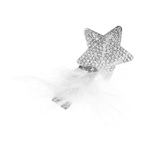 GLSTOY Haarschmuck Für Frauen Sternförmige Haarspange Mit Schleife Metall Klammer Süße Seitliche Haaraccessoires Party Hochzeit Zubehör von GLSTOY
