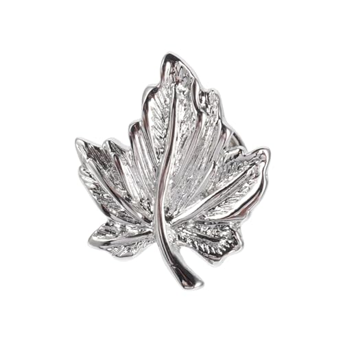 GLSTOY Silberne Maple Leaf Breastpin Brosche Metall Anstecknadel Modische Corsage Für Kleidung Schal Mantel Tasche Vielseitiges Accessoire Für Damen Und Herren von GLSTOY