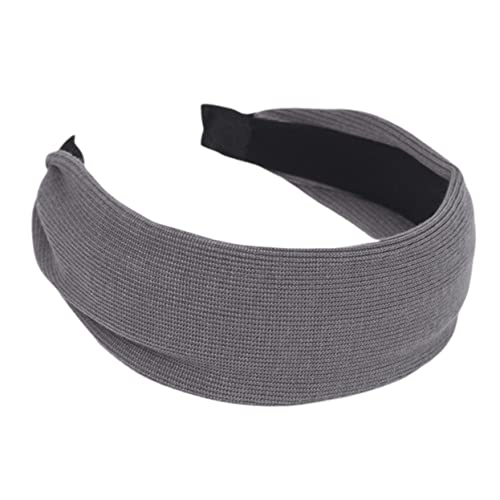 GLSTOY Breitkrempiger Strinband Für Damen Graues Strick-haarband Elegantes Accessoire Für Frauen Und Mädchen Für Partys Und Freizeitaktivitäten von GLSTOY
