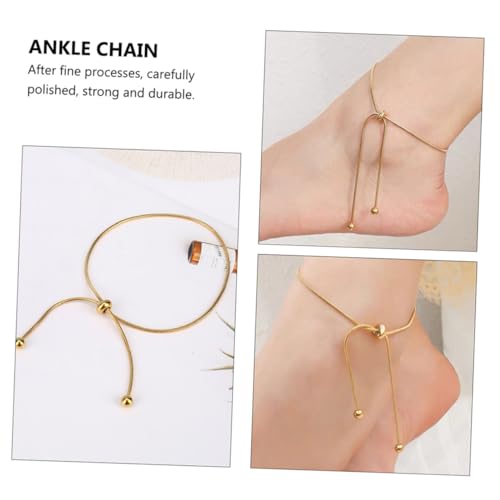GLSTOY Titanstahl Fußkettchen Damen Elegant Schlangen design Stilvolle Knöcheldekoration Leicht und Langlebig Schmuck Accessoire für Alltag und Geschenk von GLSTOY