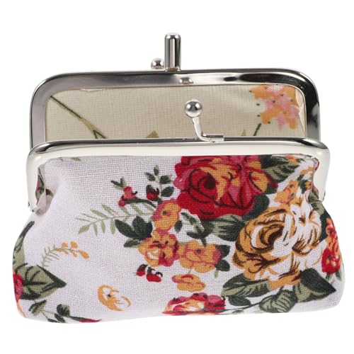 GLSTOY Vintage Damen Münzbörse Robustem Canvas Kompakte Kleine Handtasche mit Großer Kapazität für Münzen und Karten Tragbares Portemonnaie im Boho Stil für Alltag und Unterwegs von GLSTOY