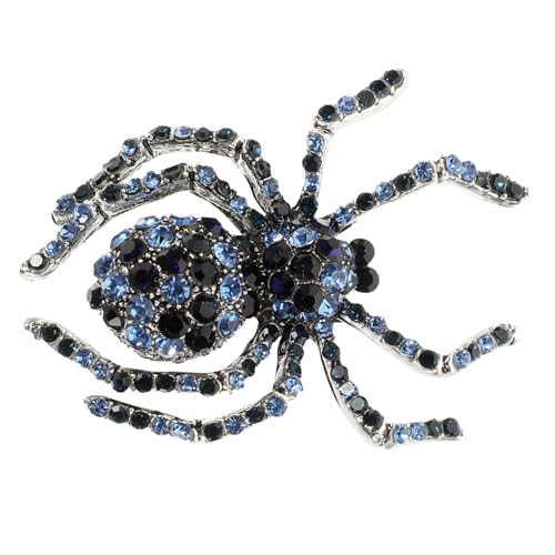 GLSTOY Vintage Halloween Spinnenbrosche mit Strass Langlebige Anstecknadel für Damen Stabile Metalllegierung Dekorative Kleidungsschmuck für Kostüme und Taschen von GLSTOY