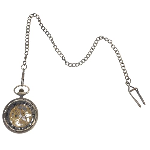 GLSTOY Vintage Taschenuhr Aus Legierung Mechanisch Ausgehöhlt Mit Rad Praktisch Langlebig Modisch Für Kleidung Geschenk Für Familie Und Freunde von GLSTOY