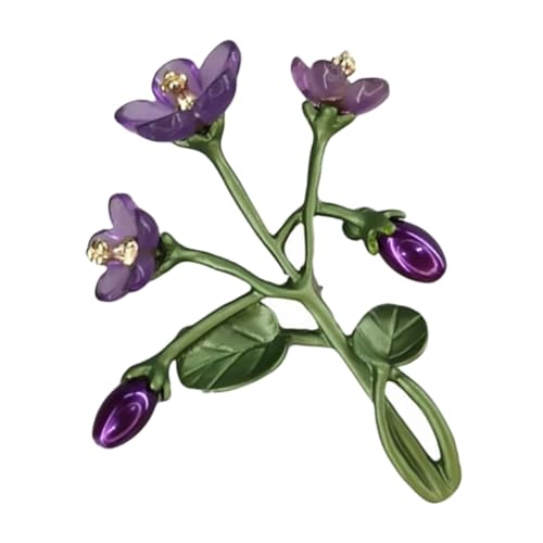 GLSTOY Violette Blumen Brosche Anstecknadel für Damen Modisches Accessoire für Kleidung Vielseitig Tragbar an Jacken Pullovern Taschen Stilvoller Schmuck für Feiern und Alltag von GLSTOY