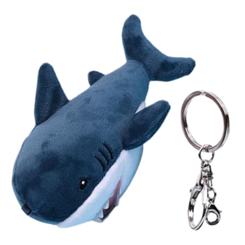 GLSTOY Plüsch Hai Schlüsselanhänger Blaues Design Für Taschen Rucksäcke Und Für Geburtstage Valentinstag Und Besondere Anlässe Leicht Und Tragbar von GLSTOY
