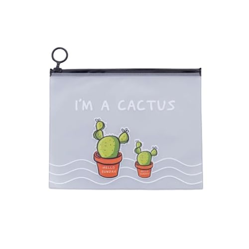 GLYLFQZJ Mäppchen 1Pcs Einfache Transparente Cartoon Cactus Bleistift Hülle Kawaii Bleistift Bag Office School School Supplies Schreiberei-C von GLYLFQZJ