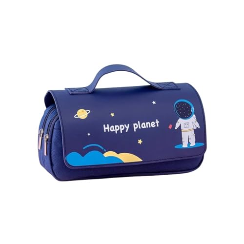 GLYLFQZJ Mäppchen 3D Kawaii Bleistiftbeutel Bleistift Gehäuse Beutel Süßes Schulmaterial Ästhetischer Organisator Für Mädchen Jungen Schreibwaren-Astronaut-Tiefe Blau von GLYLFQZJ