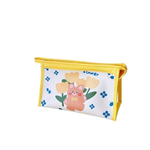 GLYLFQZJ Mäppchen Niedliche Mehrschichtstifte Gehäuse Mit Großer Kapazität Ästhetik Stationery Bleistift Bag Box Mädchen Organisatorin Kawaii Schulmaterial-Gelbe 1 Schicht von GLYLFQZJ