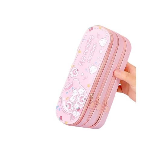 GLYLFQZJ Mäppchen Niedliche Mehrschichtstifte Gehäuse Mit Großer Kapazität Ästhetik Stationery Bleistift Bag Box Mädchen Organisatorin Kawaii Schulmaterial-Rosa Maschine 3 La von GLYLFQZJ