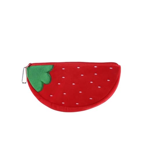 GLYLFQZJ Mäppchen Niedliche Wassermelone Plüsch Bleistift Hülle Kawaii Schulstiftbeutel Beutel Schülern Schülern Schülern Mädchen Cartoon Reißverschluss-C von GLYLFQZJ