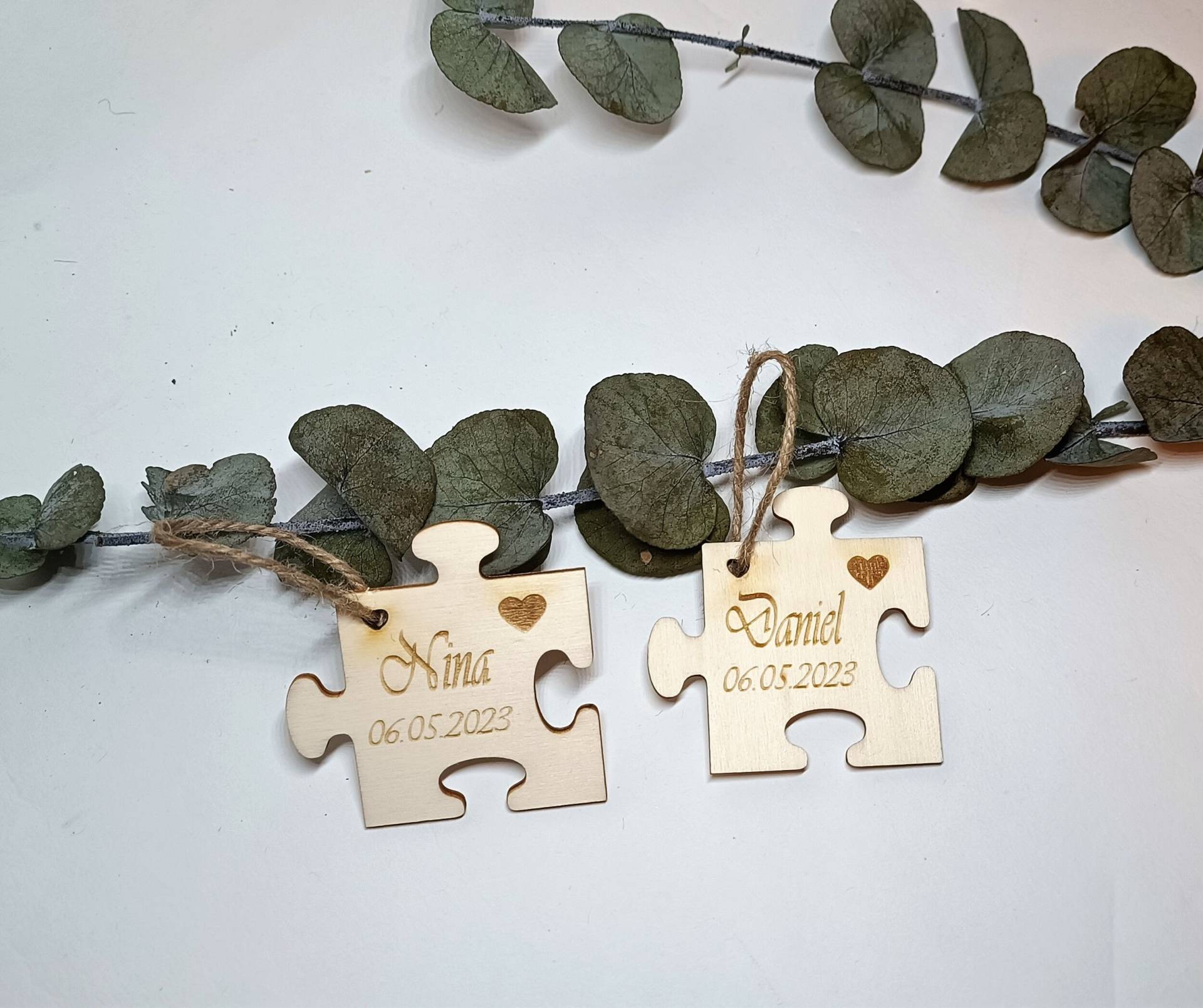 2 Puzzle/Personalisierte Holzanhänger/Schlüsselanhänger Mit Gravur 2 Puzzle/Personalisierte Holzanhänger/Schlüsselanhänger Mit Gravur von GLaserTechnik
