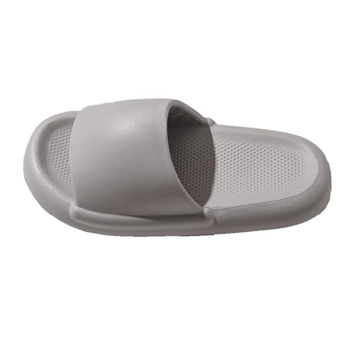 Duschschieber für Damen und Herren, weich, leicht, rutschfest, bequem, Duschschuhe für Sommer, drinnen und draußen, Strandpantoffeln (Gris, Alpha) von GLigeT