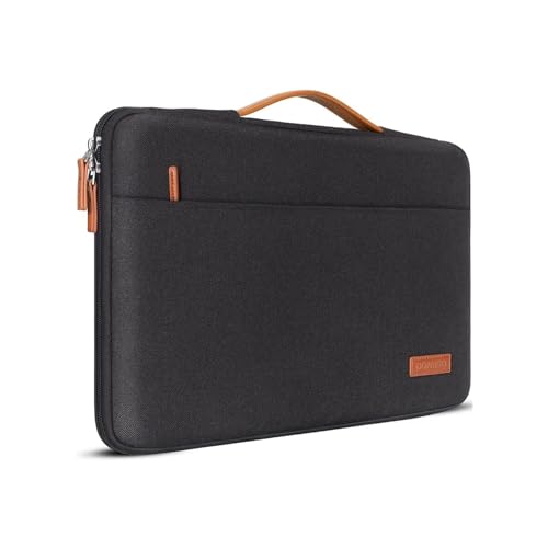 GLigeT Laptoptasche Schutzhülle 15,6 Zoll, 17 Zoll Laptop-Hülle, Aktentasche, wasserabweisende Tasche, tragbarer Trageschutz mit Griff Laptophülle (Color : Schwarz, Size : 15.6-inch) von GLigeT