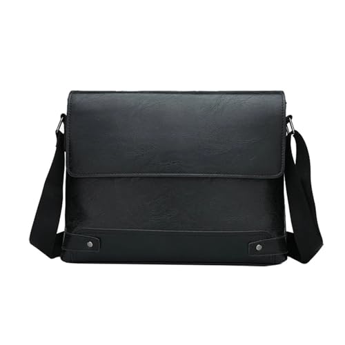 GLigeT Laptoptasche Schutzhülle Große Kapazität Aktentasche PU-Leder Tote Handtasche Pendler Laptop Schutzhülle Business Arbeit Umhängetasche Laptophülle (Color : Schwarz) von GLigeT