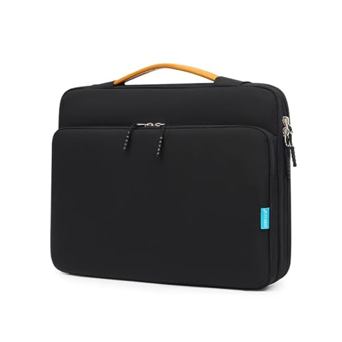 GLigeT Laptoptasche Schutzhülle Laptop-Hülle, 13,3/14,1/15,6 Zoll Notebook-Hülle, tragbare Reise-Tragetasche, wasserdichte Handtasche Laptophülle (Color : Schwarz, Size : For 13-14 Inch) von GLigeT