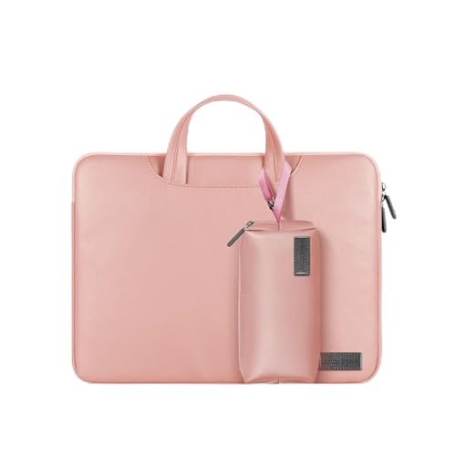 GLigeT Laptoptasche Schutzhülle Laptoptasche, Umhängetasche, Business-Aktentasche, 13/15 Zoll, große Kapazität, Tablet-Tasche, Pendler-Reise-Handtasche Laptophülle (Color : Pink, Size : 13 inch) von GLigeT