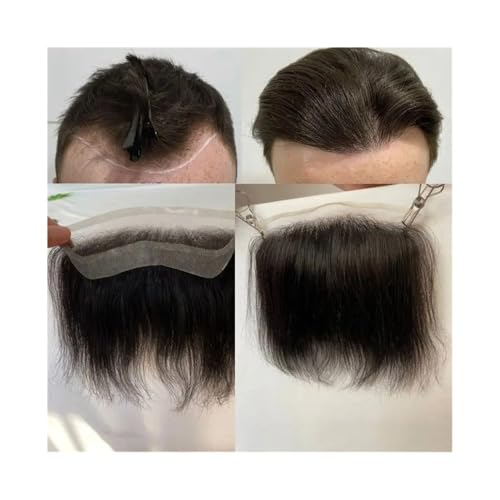 Herrenperückenhaar Haaransatz Toupee Frontal Haarteil, Europäisches Haarsystem HD Unsichtbare Spitze für Haaransatz Französische Spitze V-Form Menschliches Haar Männer Toupee Natürliche Schwarze Herrenperückenhaar Haaransatz Toupee Frontal Haarteil, Europäisches Haarsystem HD Unsichtbare Spitze für Haaransatz Französische Spitze V-Form Menschliches Haar Männer Toupee Natürliche Schwarze von GLigeT