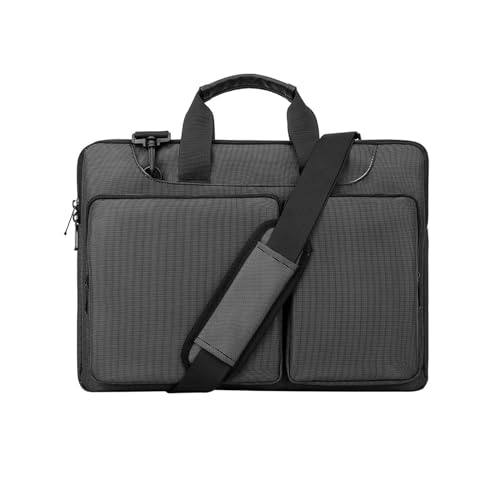 Laptoptasche Schutzhülle Laptop-Umhängetasche, Laptop-Aktentasche, 14/15,6 Zoll, Messenger-Reißverschlusstasche, Business-Tasche, Tablet-Schutzhülle Laptophülle ( Color : Schwarz , Size : 14-inch ) von GLigeT