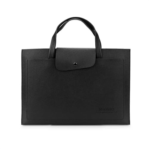 Laptoptasche Schutzhülle Laptoptasche for MacBook Air 13 Hülle for 13 14 15,6 Zoll Xiaomi Huawei Asus Notebook PVC-Material Frauen Schulter Handtasche Aktentasche Laptophülle ( Color : Schwarz , Size von GLigeT