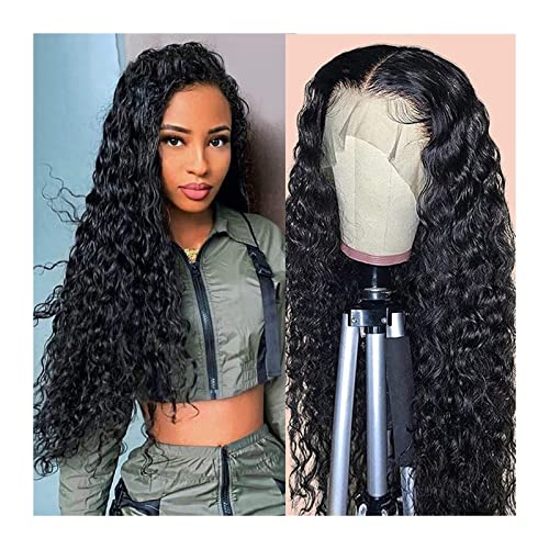 perücken 12-30 zoll Wasserwelle Spitze Front Perücke Menschliches Haar for Frauen 4x4 Spitze Frontal Perücke Brasilianische lockige Spitze Verschluss Perücken Remy Hair 13x4x1 Perücke Perücke (Size : von GLigeT