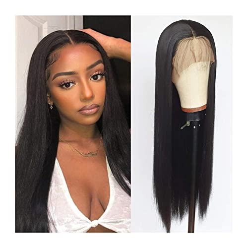 perücken 4x4 vorgepftete Spitze Front Front Human Hair Perücken Gerade 180% peruanische Remy Haar 4x4 Verschluss Perücke 12-30 Zoll Spitze Frontal Perücken for Frauen Perücke (Size : 13X4 Lace Front von GLigeT