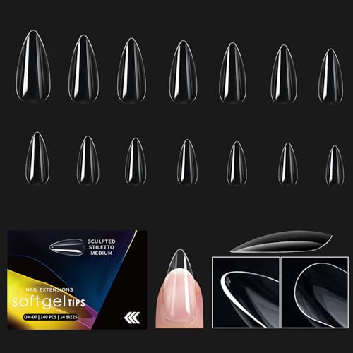 1 Box Weiche Gel Spitzen Zum Aufdrücken Der Nägel Vollständige Abdeckungen Zum Aufkleben Der Nägel Transparente Künstliche Nägel Weiche Gel Nagel Spitzen Für Frauen von GMBYLBY