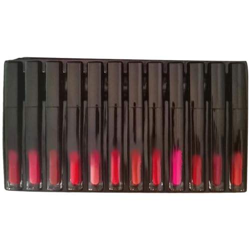 12Pcs Flüssigen Lippenstift Set Lip Flecken Make Up Langlebig Wasserdicht Matte Lippenstifte Lip Set Für Frauen Mädchen von GMBYLBY
