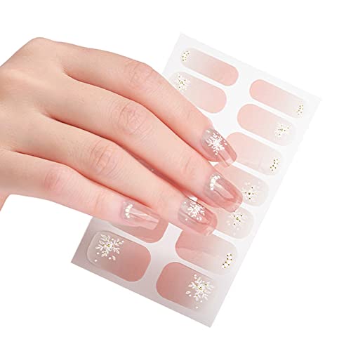 14 Stück/Blatt Nagelfolien Für Damen Mehrfarbig Selbstklebende Fingernagel Aufkleber Nagel Acryl Nagelstreifen von GMBYLBY