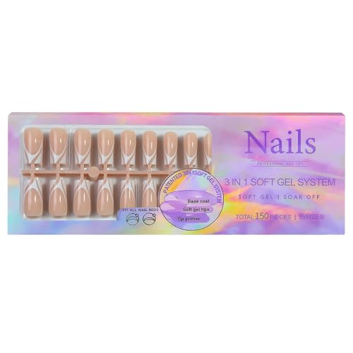 150 Stück On Nails Art Tip Abnehmbare Nahtlose Designs Abnehmbare Nahtlose Maniküre Spitzen Für Frauen von GMBYLBY