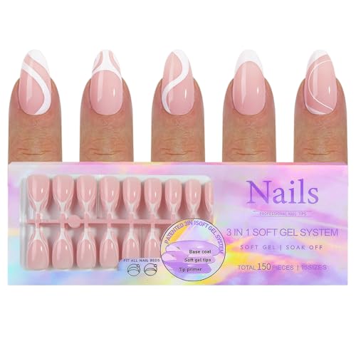 150 Stück On Nails Art Tip Abnehmbare Nahtlose Designs Abnehmbare Nahtlose Maniküre Spitzen Für Frauen von GMBYLBY
