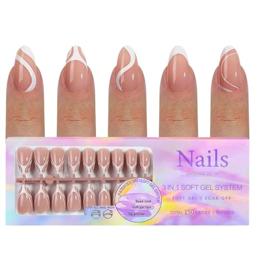 150 Stück On Nails Art Tip Abnehmbare Nahtlose Designs Abnehmbare Nahtlose Maniküre Spitzen Für Frauen von GMBYLBY