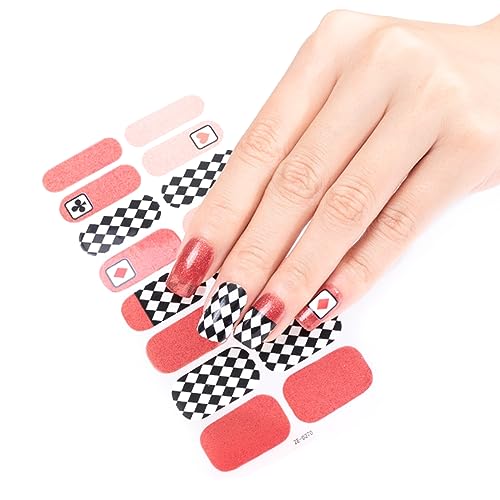 16 Streifen Streifen Nagelaufkleber Set für UV-Lampe 3D Nägel Polish Wraps Mode Nail Art Aufkleber Streifen Langlebige Nagelfolien Leicht zu Entfernen Streifen von GMBYLBY