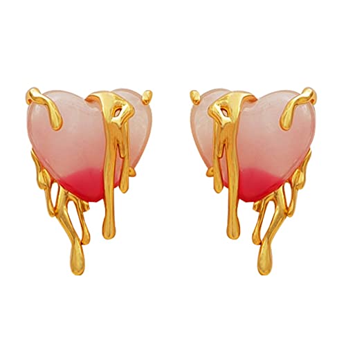 1pair Unregelmäßige Liebe Herzköler Ohrringe Gradient Farbe Drop Geburtstag Weihnachtsgeschenke Für Frauen Mädchen Love Für Mädchen von GMBYLBY