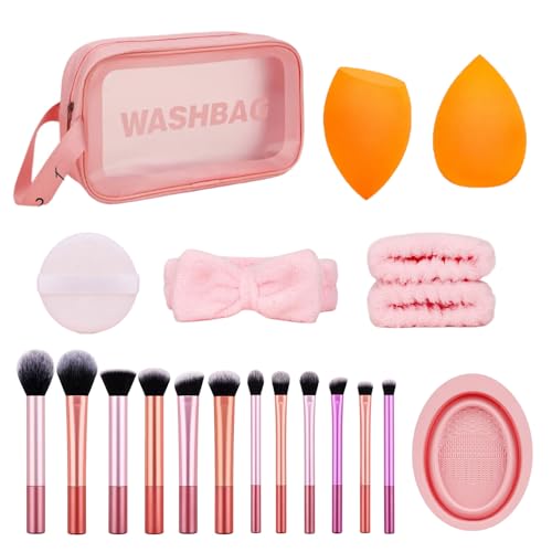 20 x Make-up Pinsel Set Puderpinsel Mischpinsel Lidschattenpinsel Kosmetikpinsel Basic Essential Pinsel Set für Reisen von GMBYLBY