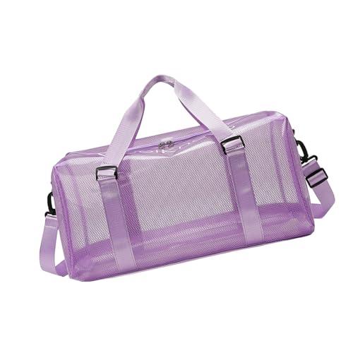 2025 PVC-Reisetasche, wasserdicht, große Kapazität, Schultertasche, praktische Sporttasche für Outdoor-Aktivitäten, praktische PVC-Reise mit geräumigem Design, violett, Einheitsgröße von GMBYLBY