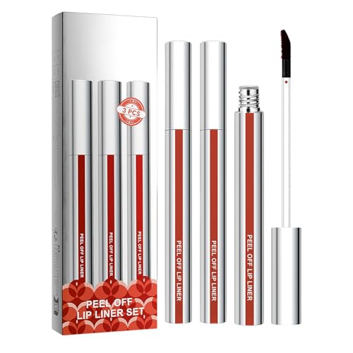 3pcs Abziehen Von Lip Liner Flecken Set Professionelles Lippen Make Up Wasserdichtes Mattes Finish Smudgeproof Für Frauen Und Mädchen von GMBYLBY
