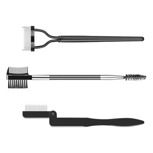 3pcs Wimpern Kamm Wimpernabscheider Stirnbürste & Augenbrauen Spoolie Für Entfernungen Klumpen Mascara Professionelle Augen Make Up Werkzeuge Augenbrauen Pinsel Wimkerscheibe Brauenbrauenkamm & Lash von GMBYLBY