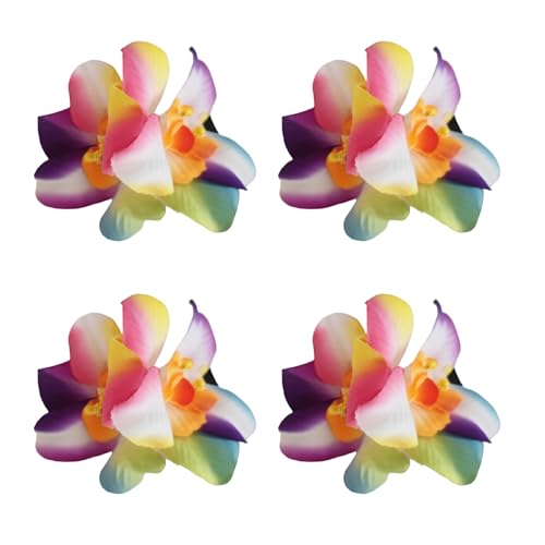 4 hawaiianische Hibiskus-Haarspangen, hawaiianische Blumenklammer für Damen und Mädchen, Party-Zubehör, praktische Strand-Haarnadel von GMBYLBY
