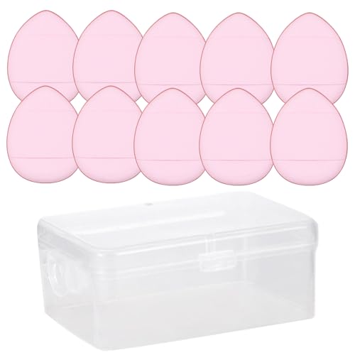 6/10x Fingerpulver Puff Mit Fingerhalter Gurt Fingerspitzen Make Up Schwammpad Für Creme Concealer Lidschatten Make Up Werkzeug von GMBYLBY