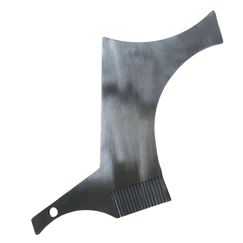 Bartformer aus Edelstahl mit Kamm, Bartformungswerkzeug, Bartformschablone, Führungskamm für Herren, Barttrimmen, Bartzubehör von GMBYLBY